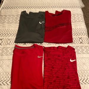 4 size large like new dri fit Nike t shirts